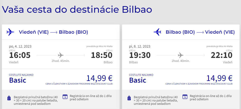 ŠPANIELSKO - Bilbao z Viedne s letenkami od 30 eur