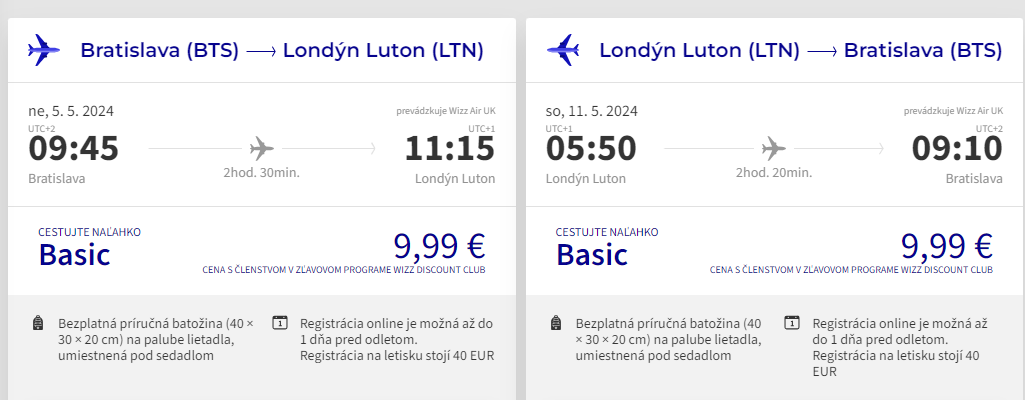 ANGLICKO - Londýn z Bratislavy s letenkami od 20 eur 