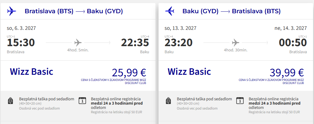 AZERBAJDŽAN - Baku z Bratislavy s letenkami od 66 eur
