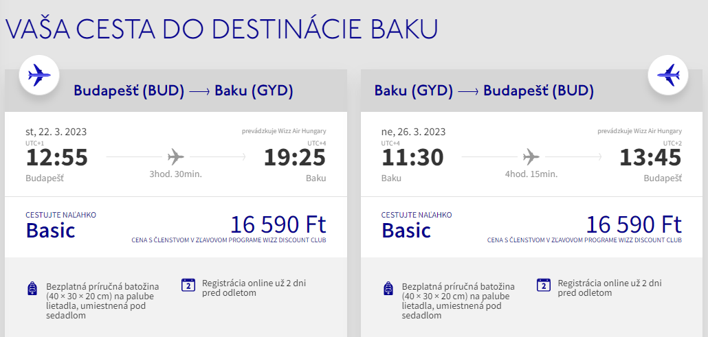 AZERBAJDŽAN - Baku z Budapešti s letenkami od 83 eur