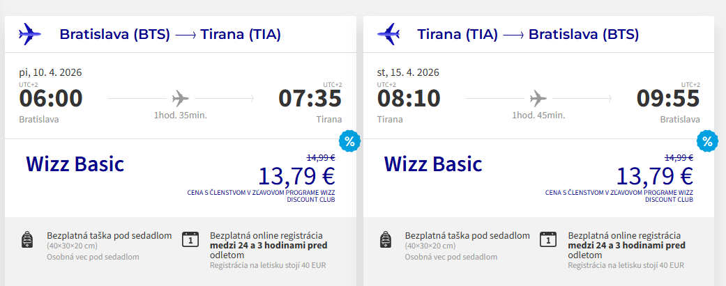 Albánsko v jarných termínoch. Tirana z Bratislavy s letenkami od 28 eur