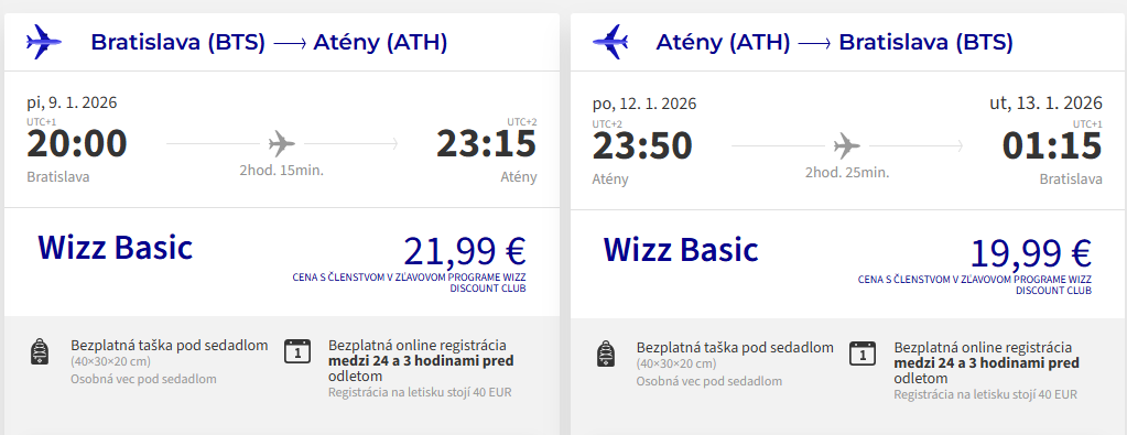 Atény z Bratislavy na predĺžený víkend od 42 eur