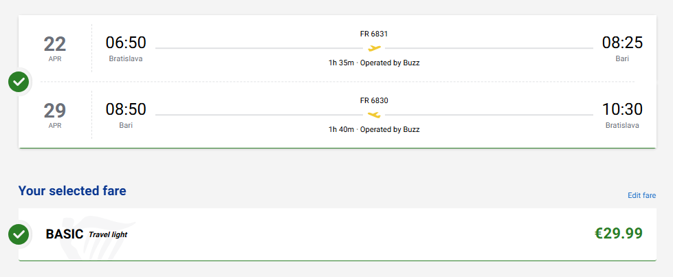 Bari z Bratislavy v jarných termínoch s letenkami od 30 eur