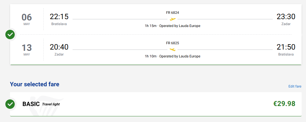 CHORVÁTSKO Z BRATISLAVY - Zadar v májových termínoch od 30 eur