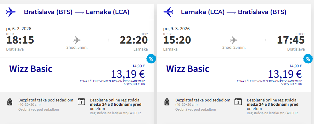 Cyprus - Larnaka z Bratislavy s letenkami od 26 eur