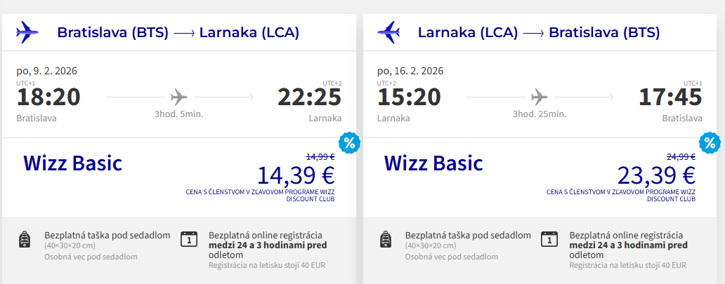 Cyprus - Larnaka z Bratislavy s letenkami od 38 eur