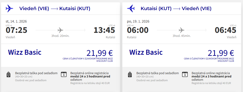 GRUZÍNSKO - Kutaisi z Viedne s letenkami od 44 eur