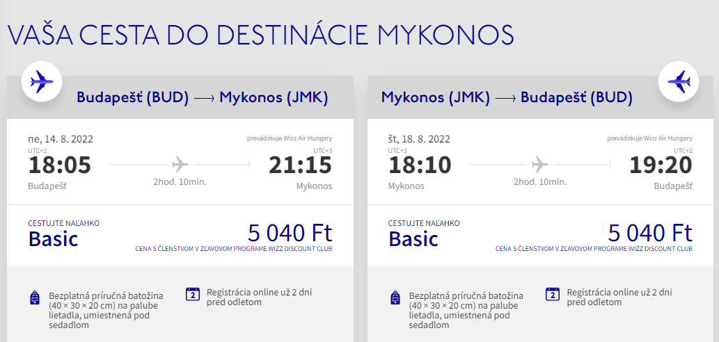 Grécky ostrov Mykonos s letenkami z Budapešti od 25 eur