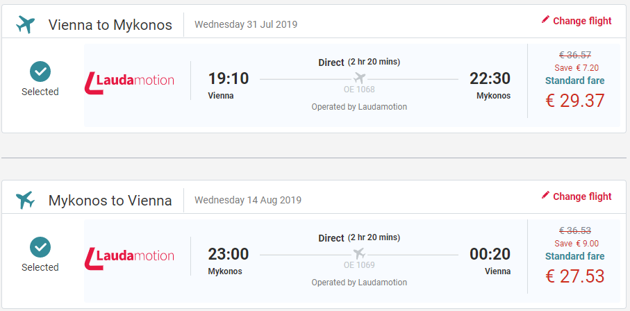 Grécky ostrov Mykonos z Viedne cez letné prázdniny s letenkami od 57 eur