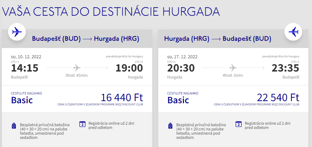 Hurghada z Budapešti s letenkami od 97 eur