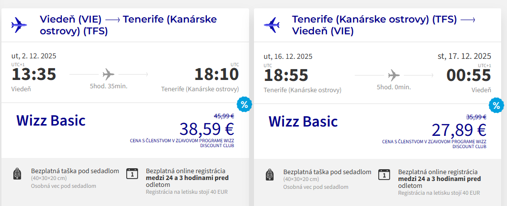 KANÁRSKE OSTROVY - Tenerife z Viedne s letenkami od 66 eur