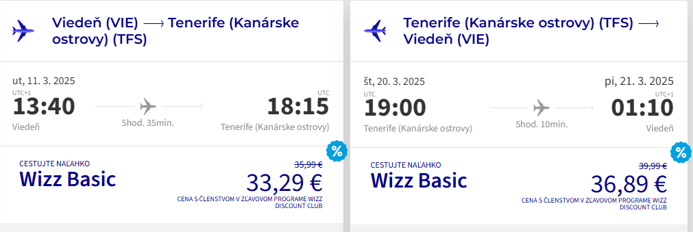 KANÁRSKE OSTROVY - Tenerife z Viedne s letenkami od 70 eur