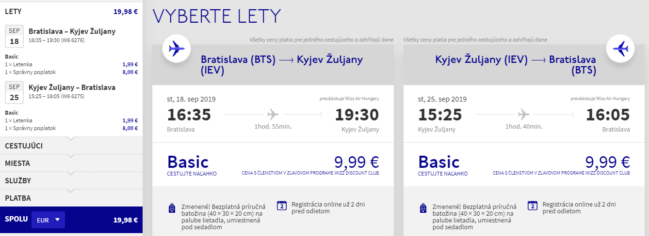 Kyjev z Bratislavy v septembrových termínoch od 20 eur