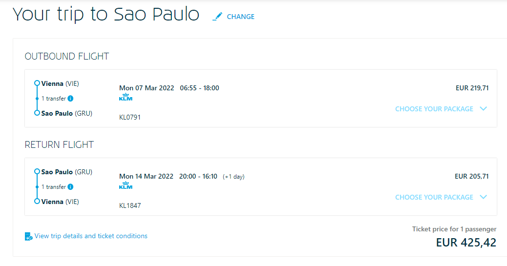 LETENKY DO BRAZÍLIE - Sao Paulo z Viedne od 425 eur