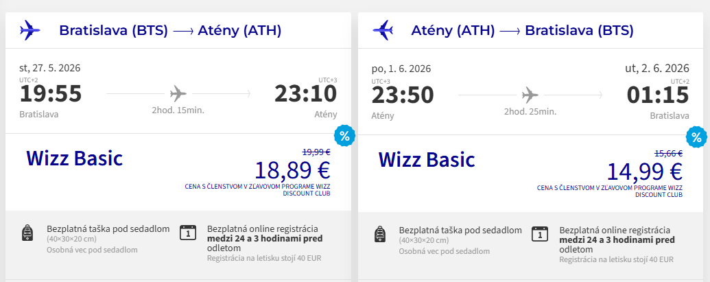 LETENKY DO GRÉCKA - Atény z Bratislavy od 34 eur