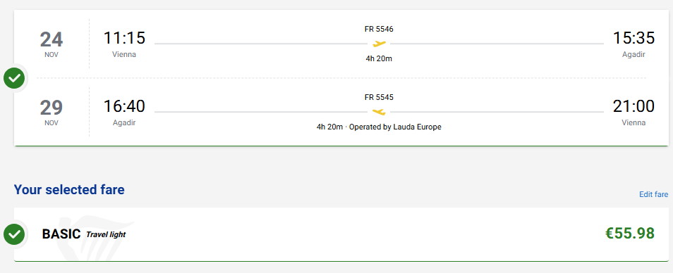 LETENKY DO MAROKA - Agadir z Viedne od 56 eur