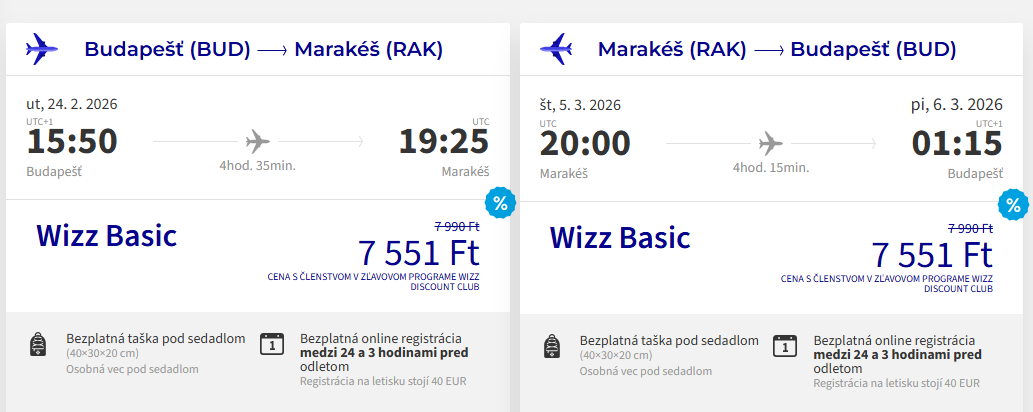 LETENKY DO MAROKA - Marakéš z Budapešti od 39 eur