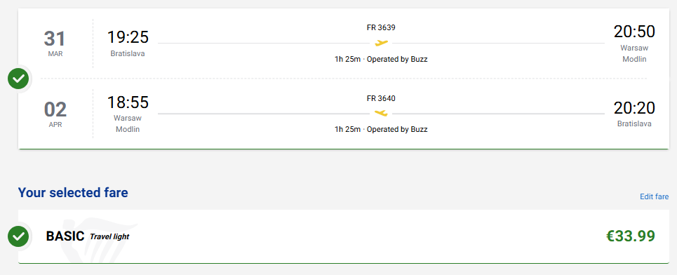 LETENKY DO POĽSKA - Varšava z Bratislavy začiatkom jari od 34 eur
