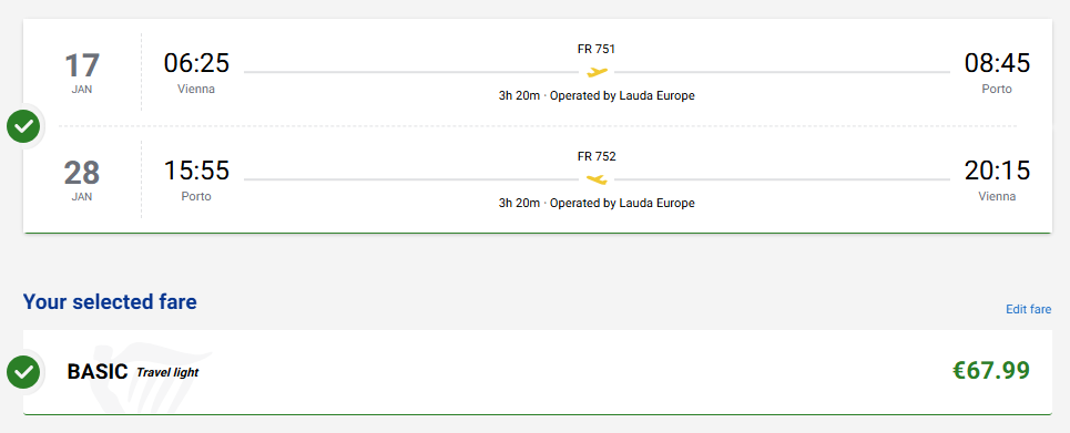 LETENKY DO PORTUGALSKA - Porto z Viedne začiatkom roka od 68€ eur