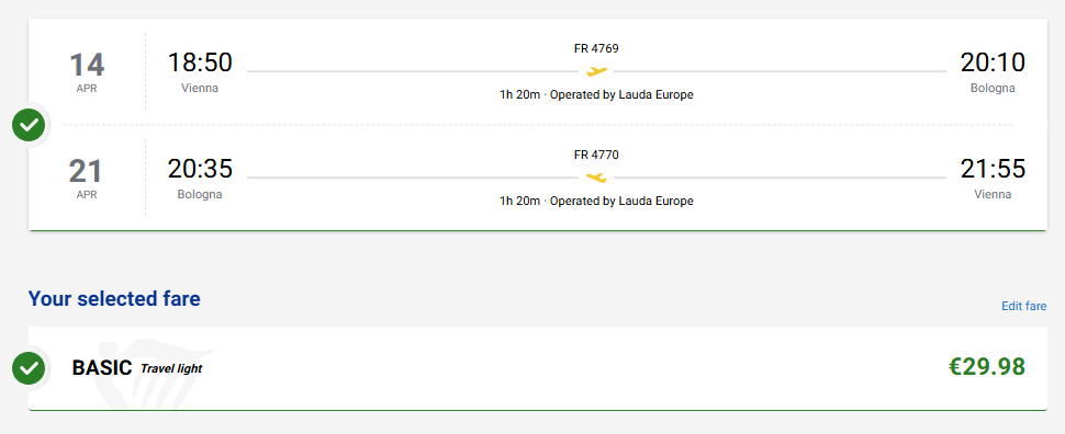 LETENKY DO TALIANSKA - Bologna z Viedne od 30eur