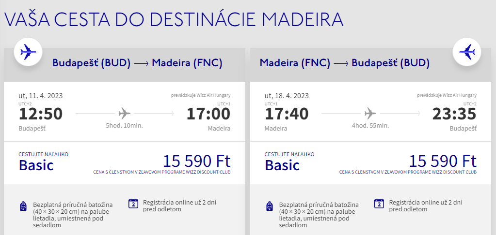 MADEIRA - Funchal z Budapešti s letenkami od 81 eur