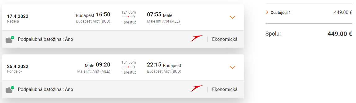 MALDIVY S AUSTRIAN AIRLINES - Letenky z Budapešti už od 449 eur
