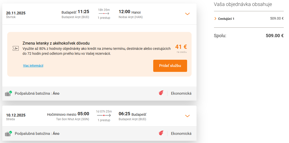 Multi-city letenky z Viedne do Hanoja a s návratom z Hočiminovho Mesta do Viedne od 509 eur
