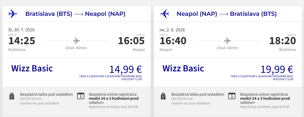 Neapol cez letné prázdniny na predĺžený víkend s letenkami z Bratislavy od 35 eur