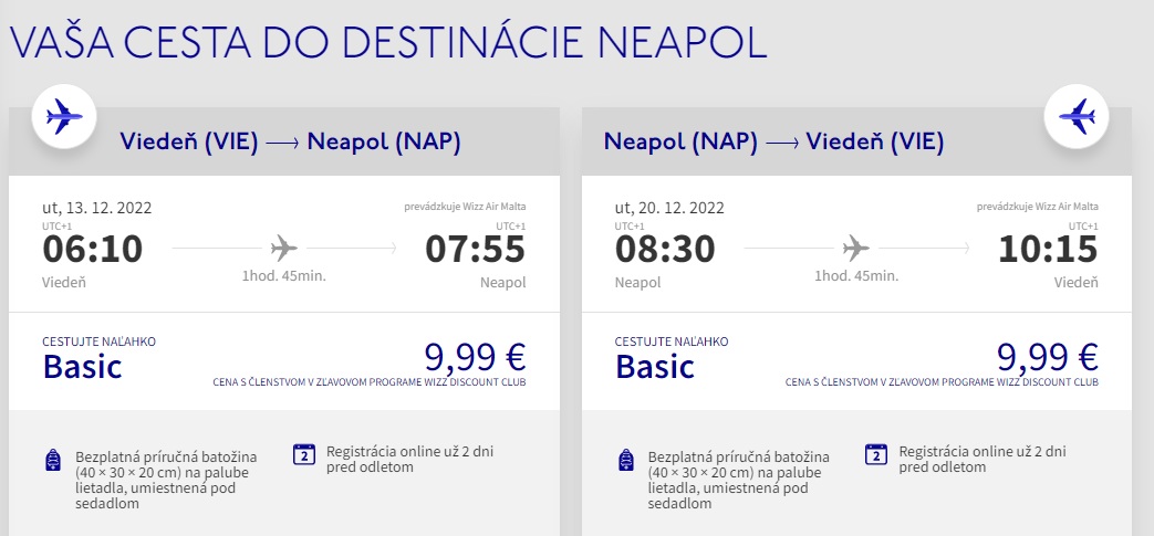 Neapol z Viedne  s letenkami od 20 eur
