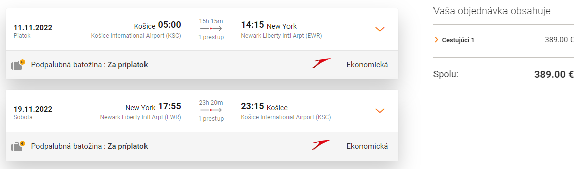 New York z Košíc s Austrian Airlines už od 389 eur
