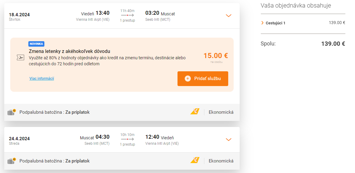 OMÁN - spiatočné letenky z Viedne do Muscatu už od 139 eur