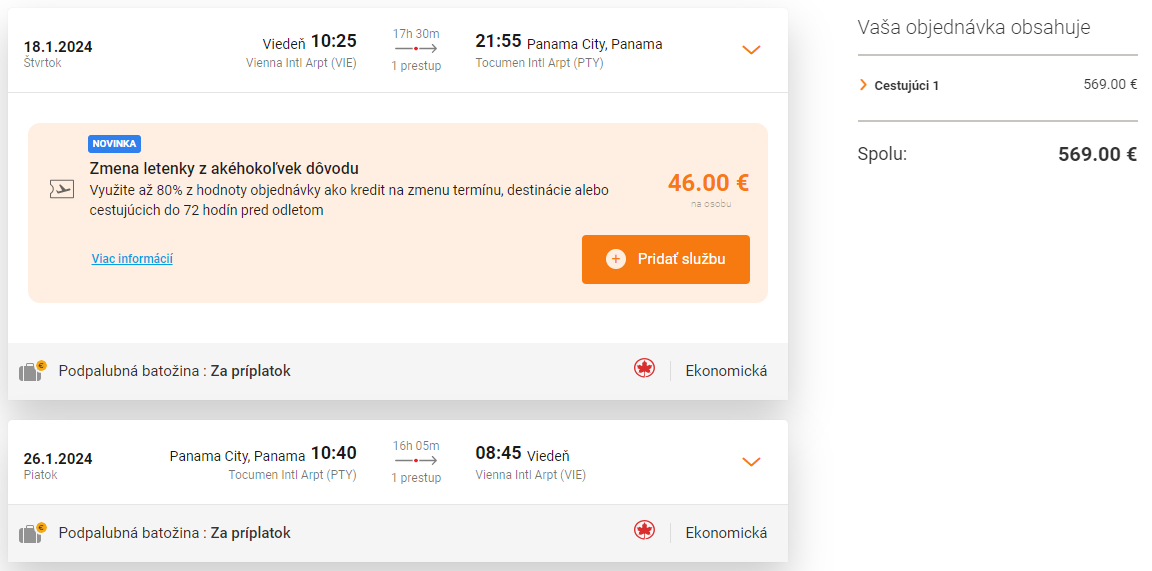 PANAMA - Spiatočné letenky z Viedne od 569 eur