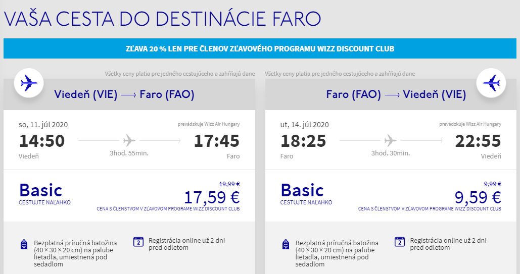 PORTUGALSKO - Faro z Viedne počas leta s letenkami už od 27 eur