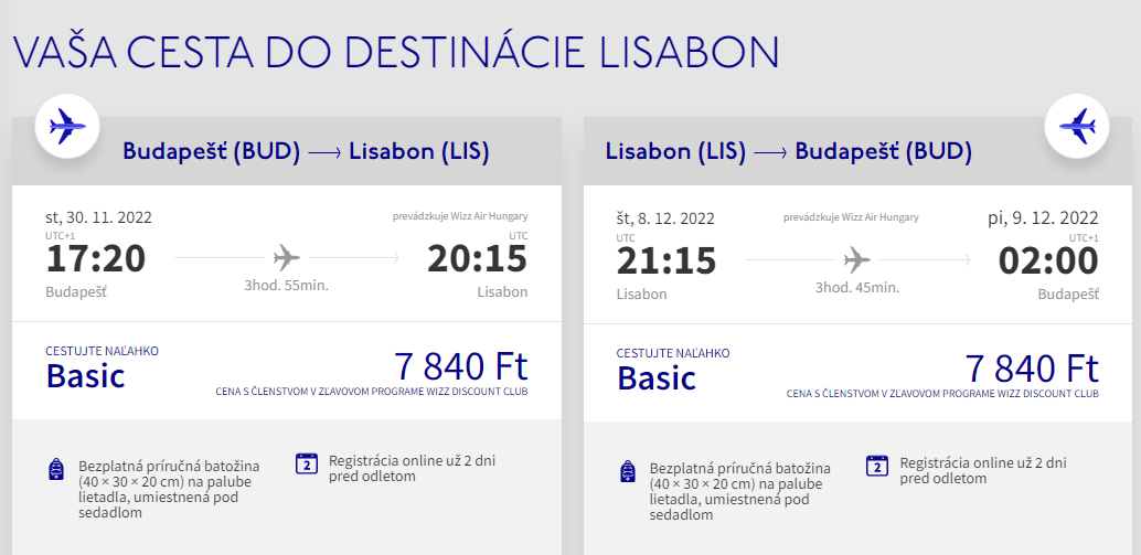 PORTUGALSKO - Lisabon z Budapešti s letenkami od 38 eur