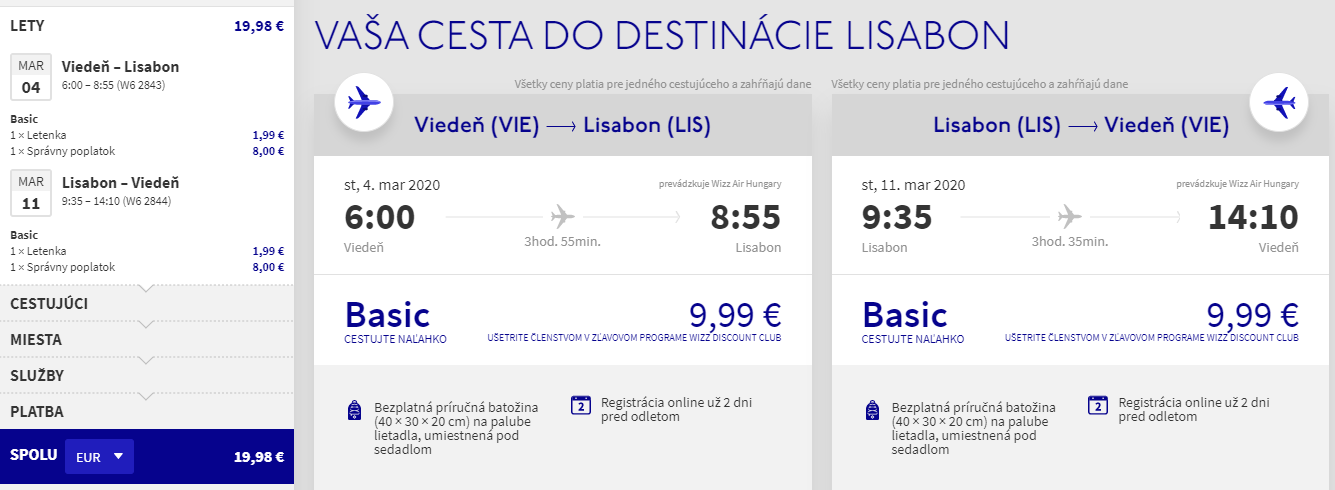 PORTUGALSKO - Lisabon z Viedne s letenkami od 20 eur