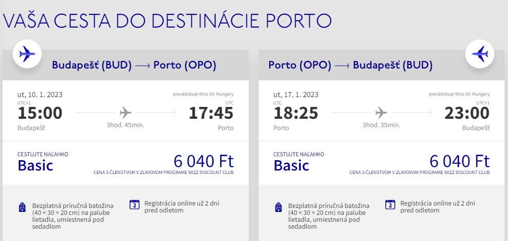 PORTUGALSKO - Porto z Budapešti s letenkami od 29 eur