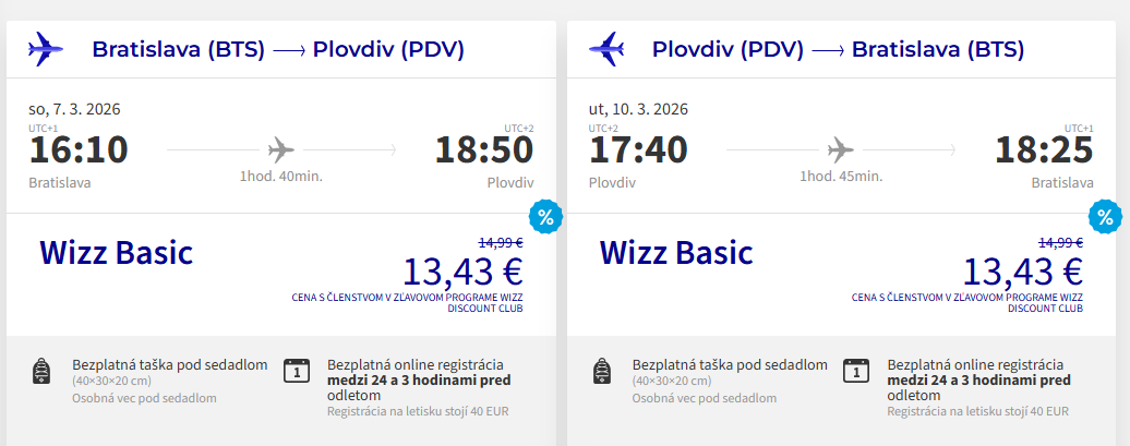 Plovdiv z Bratislavy začiatkom roka od 27 eur