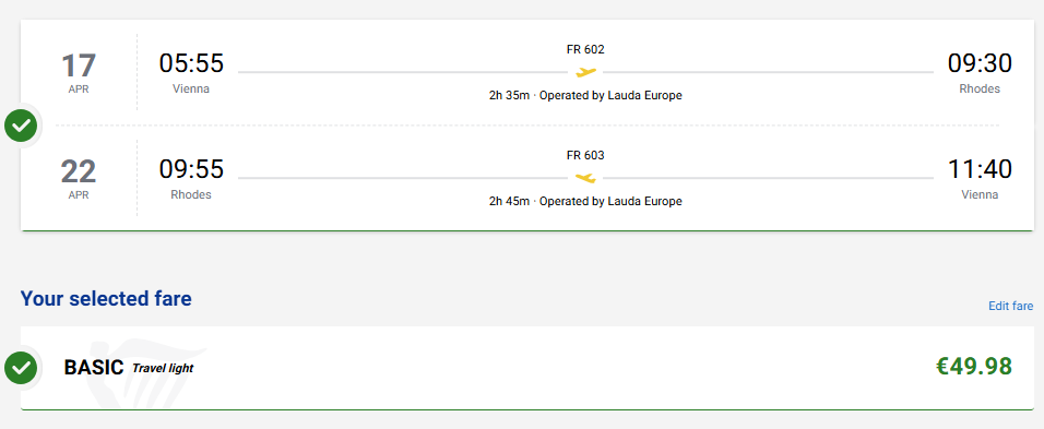 Rhodos z Viedne v jarných termínoch od 50 eur