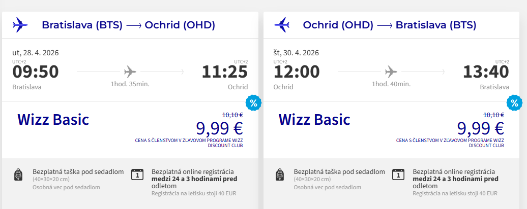 SEVERNÉ MACEDÓNSKO - Ohrid z Bratislavy s letenkami od 20 eur