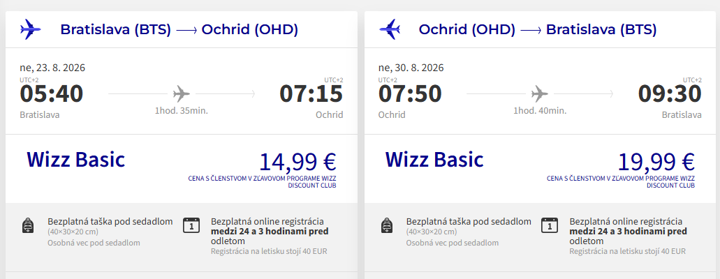 SEVERNÉ MACEDÓNSKO - Ohrid z Bratislavy s letenkami od 35 eur