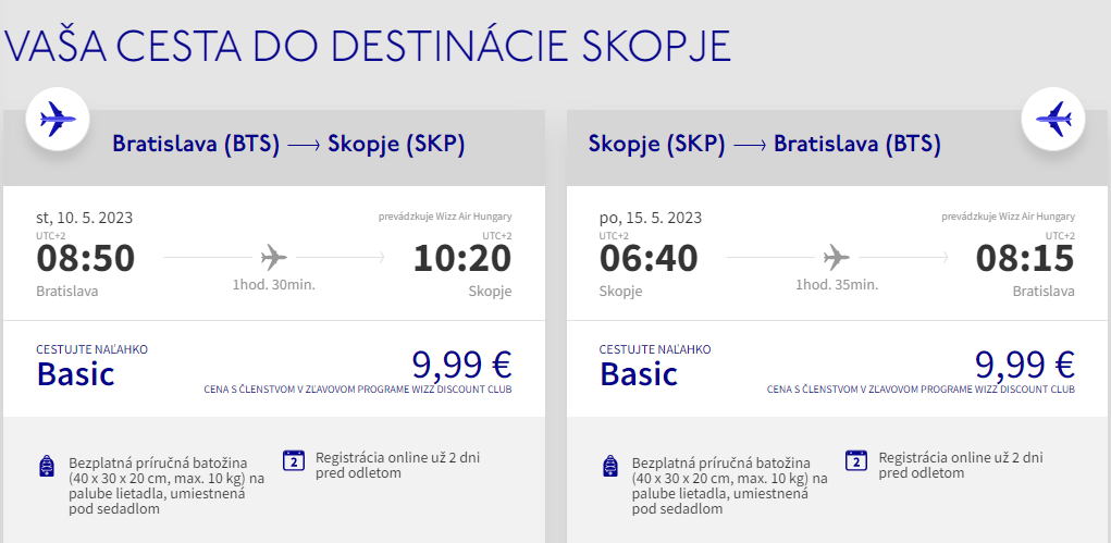 SEVERNÉ MACEDÓNSKO - Skopje z Bratislavy v jarných termínoch s letenkami od 20 eur