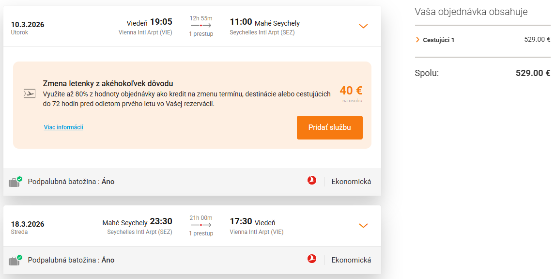 SEYCHELY S TURKISH AIRLINES - Mahe z Viedne s letenkami od 529 eur