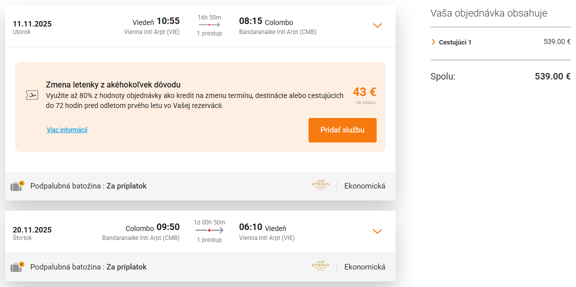 SRÍ LANKA - Colombo z Viedne s letenkami od 539 eur