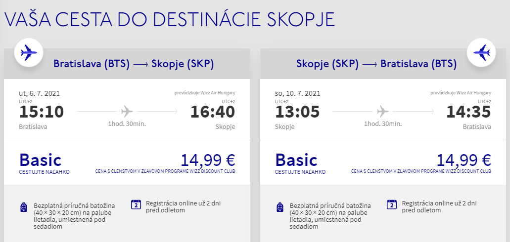 Skopje z Bratislavy cez letné prázdniny s letenkami od 30 eur