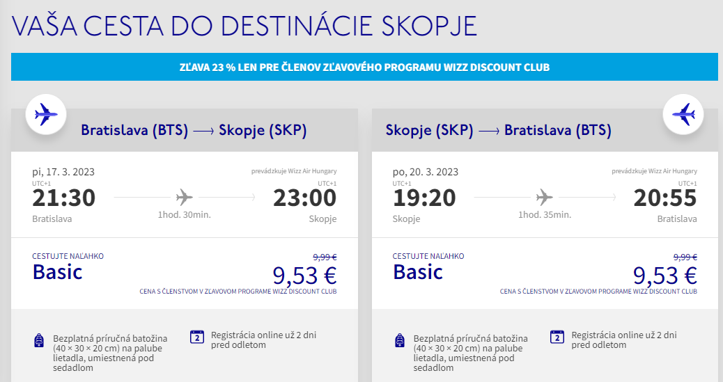 Skopje z Bratislavy na predĺžený víkend s letenkami od 19 eur