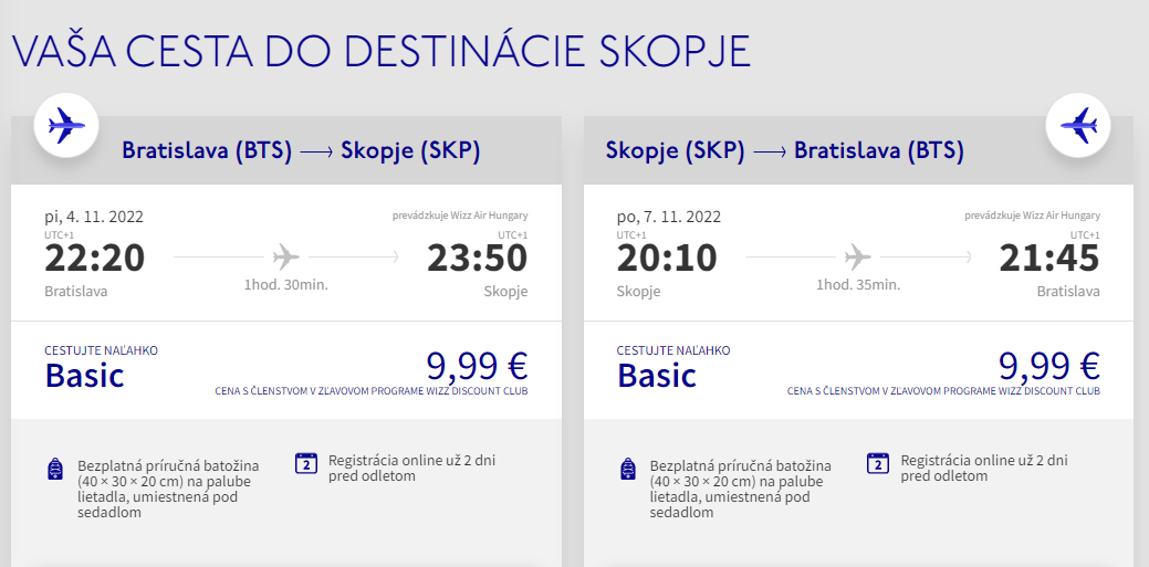 Skopje z Bratislavy na predĺžený víkend s letenkami od 20 eur