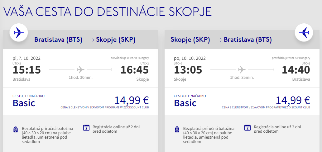 Skopje z Bratislavy na predĺžený víkend s letenkami od 30 eur