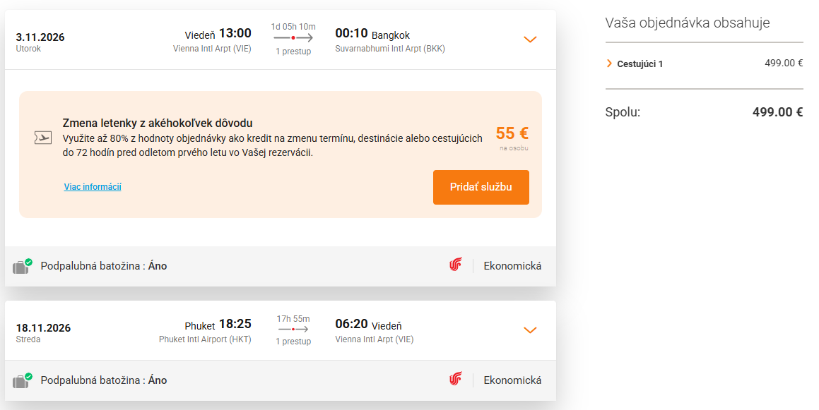 THAJSKO 2 v 1 - Bangkok a Phuket s multi-city letenkami z Viedne od 499 eur