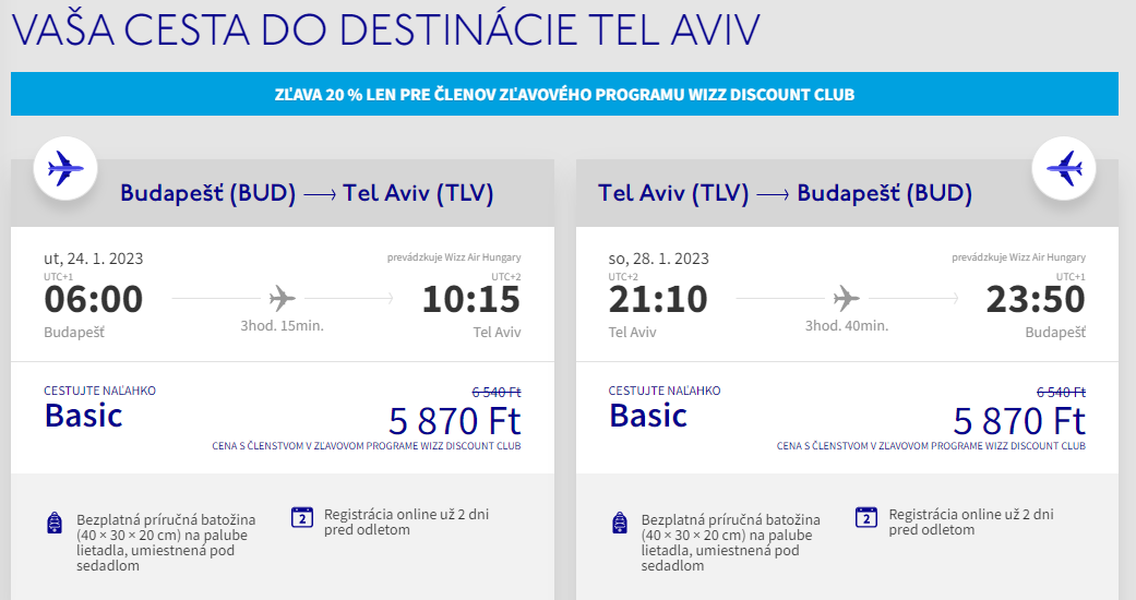 Tel Aviv z Budapešti s letenkami od 29 eur